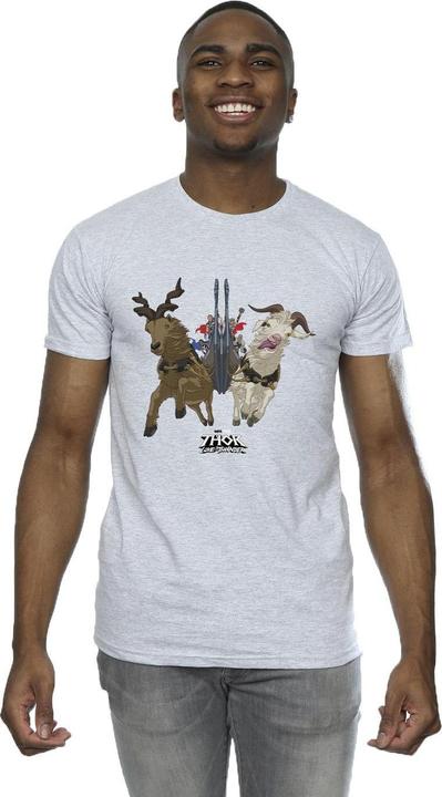 Image du produit - T-shirt THOR LOVE AND THUNDER VIKING SHIP - Homme (XL)