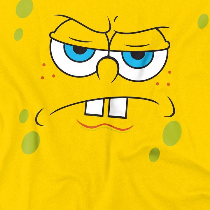 Actual product image Spongebob Squarepants Mens Angry Face T-Shirt (4XL)