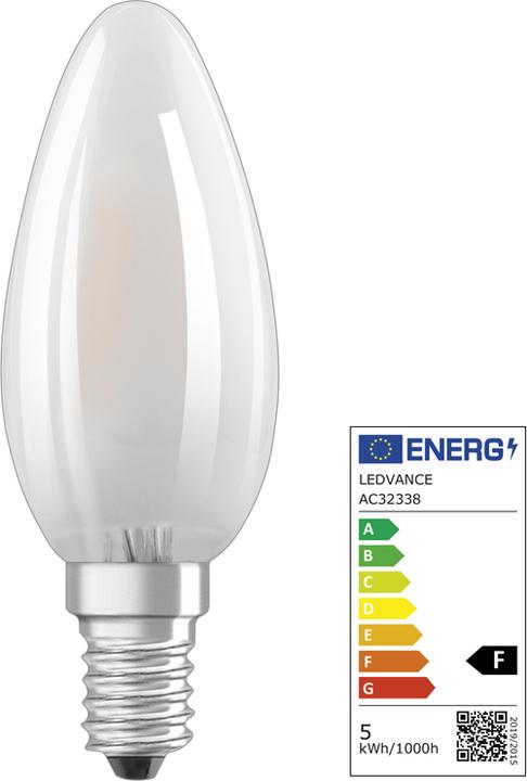 Produktbild Osram Led Retrofit Classic B (E14, 4.80 W, 470 lm, 1 x, F)