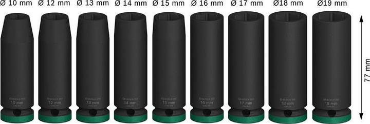 Produktbild Bosch Professional Zubehör PRO Impact (17 mm, 19 mm, 14 mm, 16 mm, 13 mm, 12 mm, 15 mm, 18 mm, 10  mm)