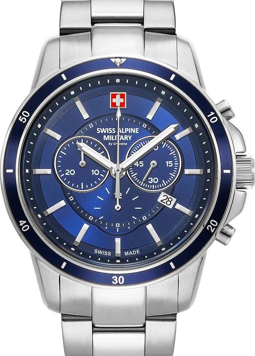 Swiss Alpine Military 7089.9135 Chronograph Herrenuhr 44mm 10ATM (Chronograph, 44 mm)
