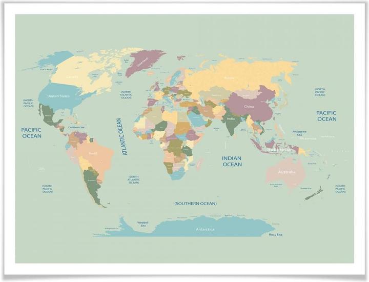 Immagine prodotto Trenddeko Mappa del mondo Vintage (40 x 30 cm)