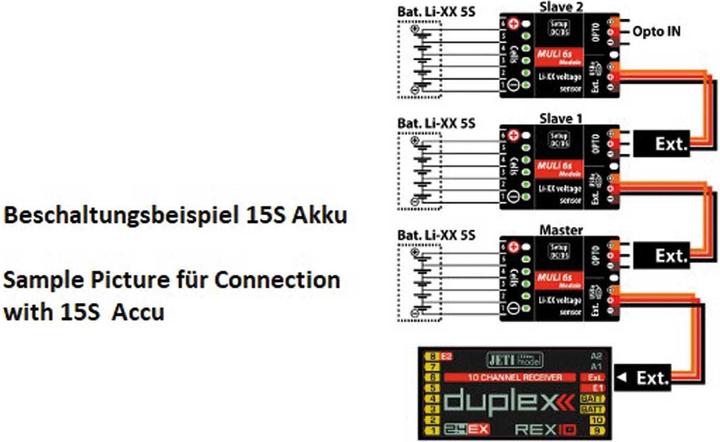 Actual product image Hacker DUPLEX 2.4EX MULi 6s modules Voltage sensor for LiXX cells