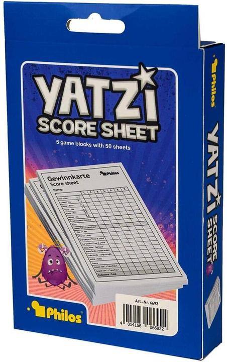 Immagine prodotto Philos Yatzy, blocchetto da gioco, carte vincenti, confezione da 5 (Tedesco)