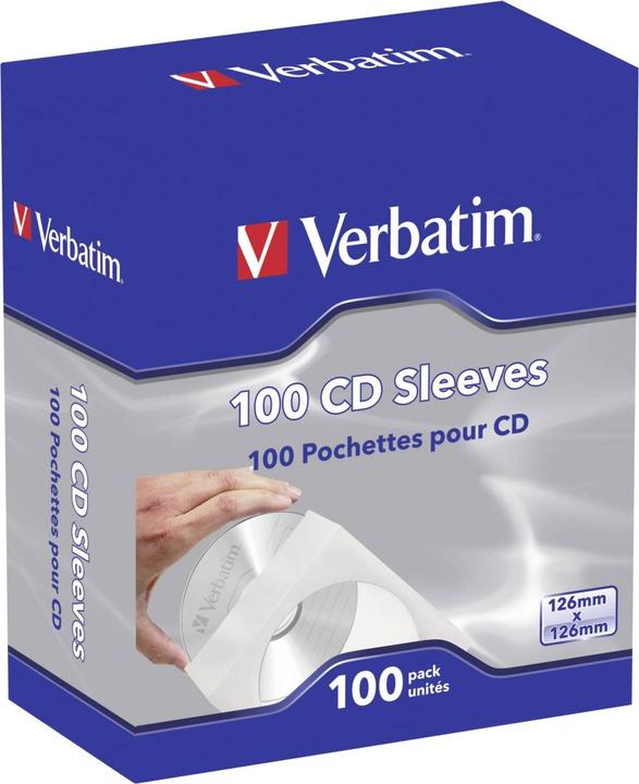 Verbatim CD/DVD paper sleeves with window (100 x)