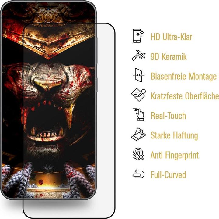 Actual product image Protectorking 3x Ceramic-Glass Full Cover HD Klar (3 Piece, Samsung Galaxy S21 FE)