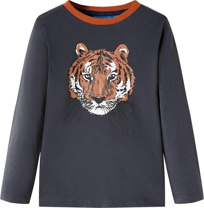 Immagine prodotto VidaXL Camicia a maniche lunghe per bambini Antracite 116,Materiale: 100 (116)