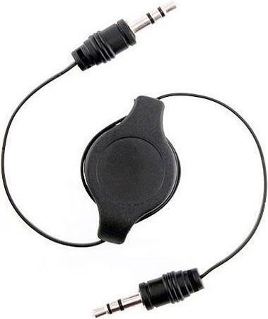Actual product image PhoneLook Audio cable extendable Double-sided AUX 3.5 mm jack connection Black