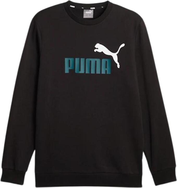 Produktbild Puma ESS+ 2 Col Big Logo Crew FL Herren Sweatshirt Schwarz 586762 75 (M) (75 M)