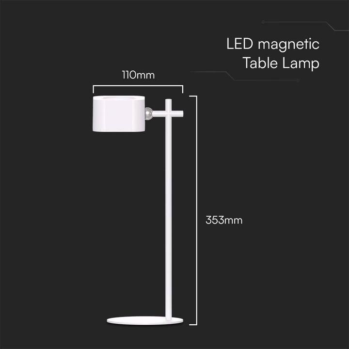 Image du produit V-TAC VT-10115-W 23410 Akku-Tischlampe LED 3 W Weiss (300 lm)