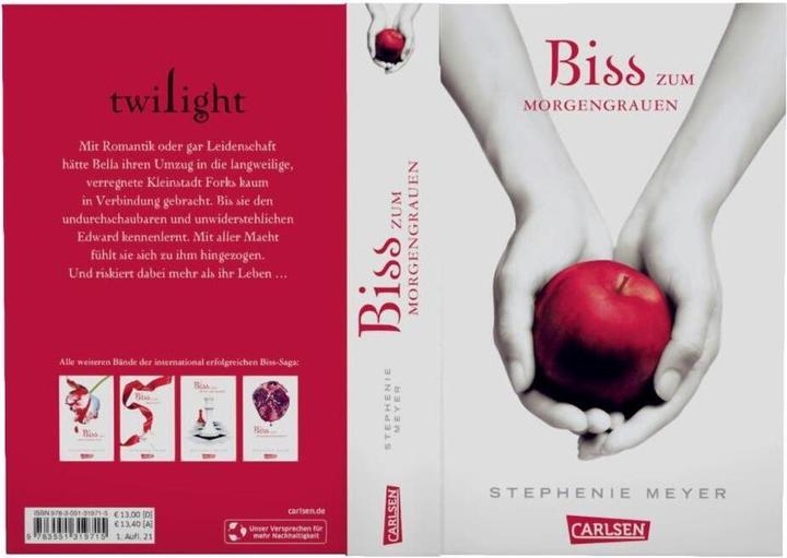 Actual product image Biss zum Morgengrauen (Bella und Edward 1) (Karsten Kredel, Stephenie Meyer, German)