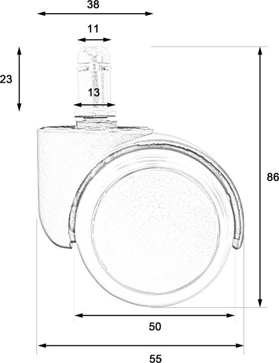 Immagine prodotto Jamb 5x ruote per pavimenti duri 105kg