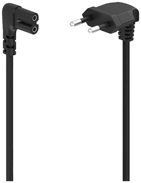 Produktbild Hama Netzkabel, beidseitig gewinkelt, Euro-Stecker, Doppelnut/C7, 5 m, Schwarz (5 m)