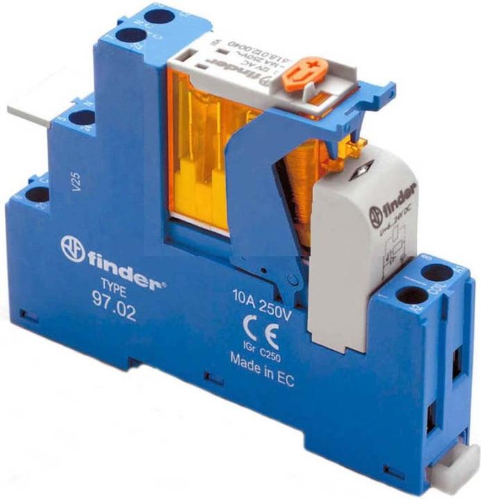 Actual product image Finder DPDT Relau Interface Module 8A/110Vac