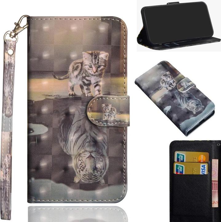 Immagine prodotto Cover-Discount iPhone 12 / 12 Pro - Custodia Glitter Effect Cat (Apple iPhone 12 Pro, Apple iPhone 12)
