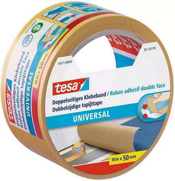 Actual product image tesa 6x UNIVERSAL double-sided adhesive tape, pack of six (50 mm)