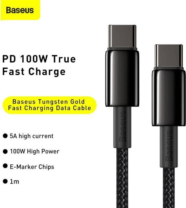 Produktbild Baseus USB C – USB C (1 m, USB 2.0, 100 W)
