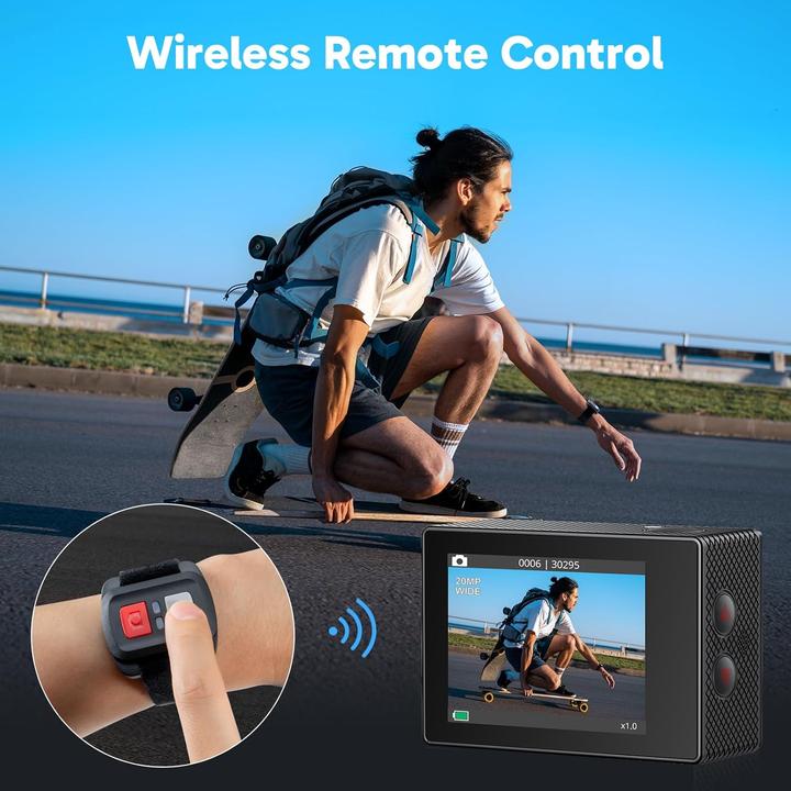 Actual product image Akaso Action Cam 4K30FPS mit Fernbedienung (Wi-Fi)