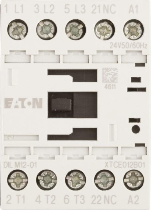 Actual product image Eaton Power contactor DILM12-01 24V50/60HZ 5.5kW/400V AC
