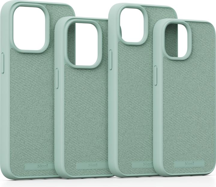 Image du produit Njord Étui rigide en tissu MagSafe Turquoise (Apple iPhone 15, Apple iPhone 13, Apple iPhone 14)