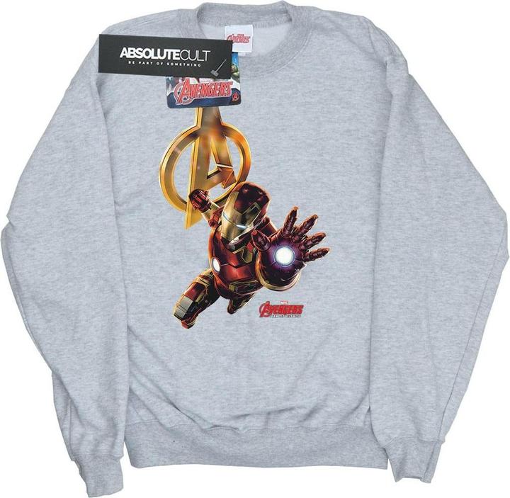 Actual product image Boys Iron Man Pose Sweatshirt (152, 158)