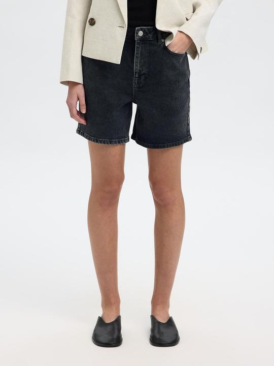 Produktbild Selected Femme Schwarze High Waist Jeansshorts (36)