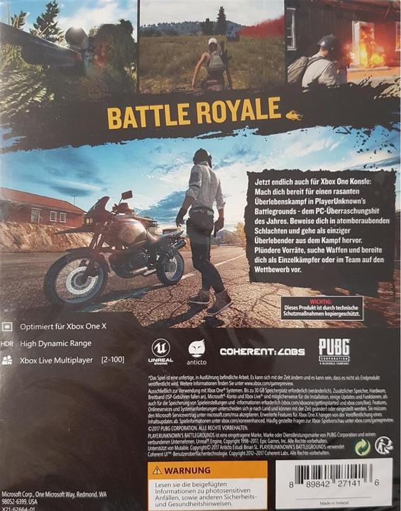 Produktbild Microsoft PLAYERUNKNOWN‘S BATTLEGROUNDS Game Preview Edition (Xbox One) (Xbox One S)