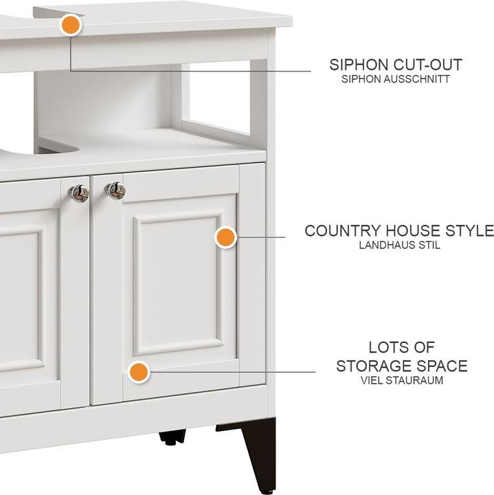 Produktbild Vichy Waschbeckenunterschrank Vanity, Weiss, 60 x 65 cm (60 x 65 x 30 cm)