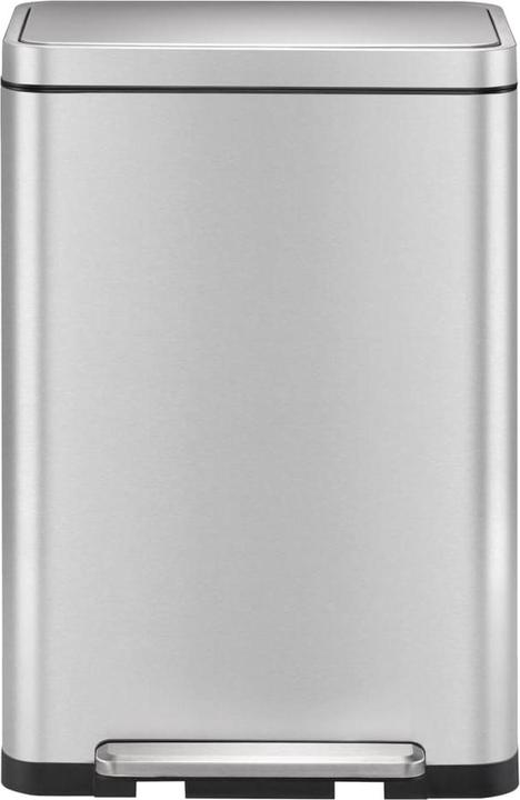Produktbild EKO Treteimer X-Cube Tretmülleimer rechteckig Edelstahl 45 L mit extra breitem Pedal, gedämpftem De (45 l)