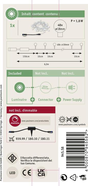 Produktbild Paulmann Plug & Shine (96 lm, IP44)