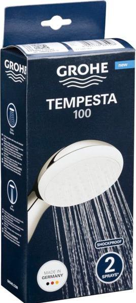 Immagine prodotto Grohe Doccia Tempesta 100 (2 Tipi di raggi, 16.50 l/min)
