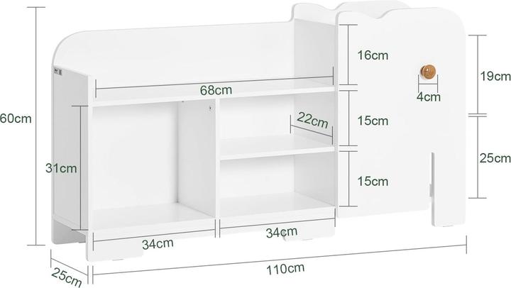 Actual product image SoBuy Elephant children's shelf