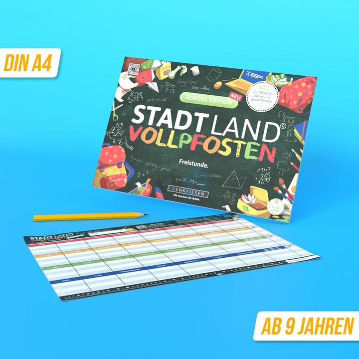 Produktbild Denkriesen STADT LAND VOLLPFOSTEN® A4 - SCHOOL EDITION - "Freistunde." (Deutsch)
