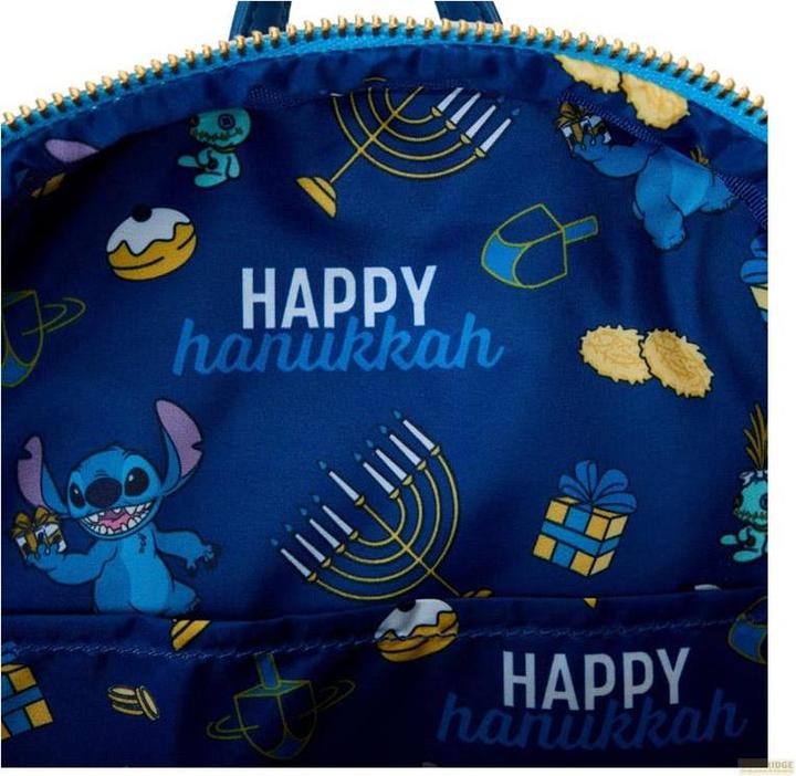 Actual product image Loungefly Lilo & Stitch by mini backpack Menorah Stitch