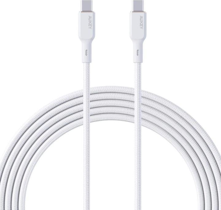 Image du produit Aukey Câble USB-C, 100W, 1m - Blanc (1 m, 100 W)