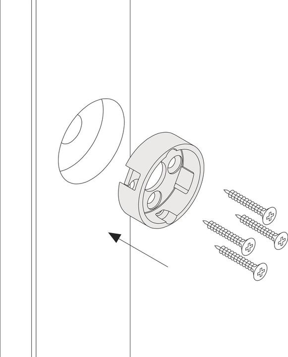 Actual product image FSB Push-in window handle 34 1005 minimalist, silver anodised aluminium (Door handle)
