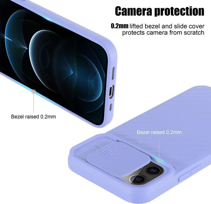 Immagine prodotto Cadorabo Cover in TPU con protezione della fotocamera (Apple iPhone 12 Pro Max)