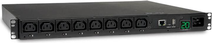 Actual product image Eaton Tripp Lite Series PDUMH20HVNET - Modified - 1U - Horizontal - Metal - Black - 8 AC Outputs