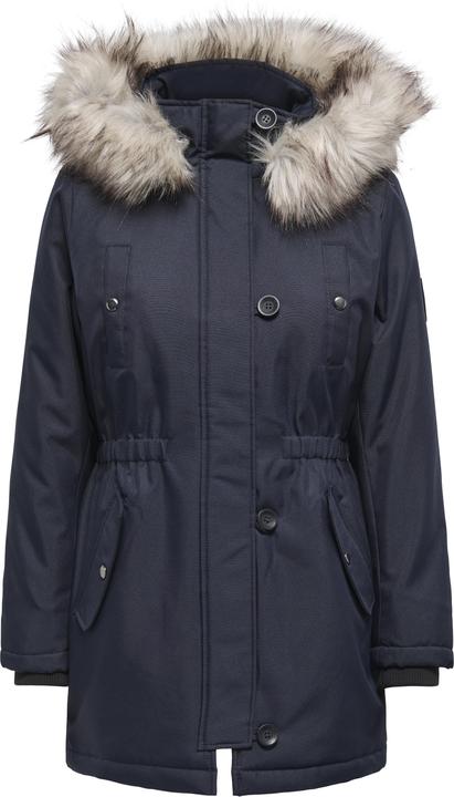 Produktbild Only Kapuze mit abnehmbarem Kunstfell-Rand Gerippte Ärmelbündchen Parka Langer Parka (S)