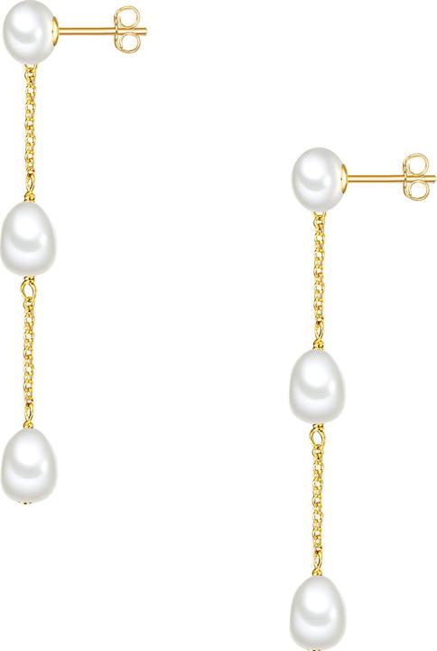 Produktbild Valero Pearls Damen Sterling Silber Süsswasser-Zuchtperlen gelbgold - 15042 (Sterling Silber)