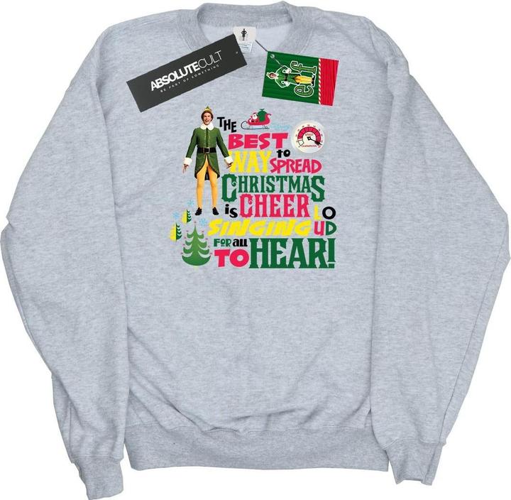 Actual product image Elf Womens/Ladies Christmas Cheer Sweatshirt (S)