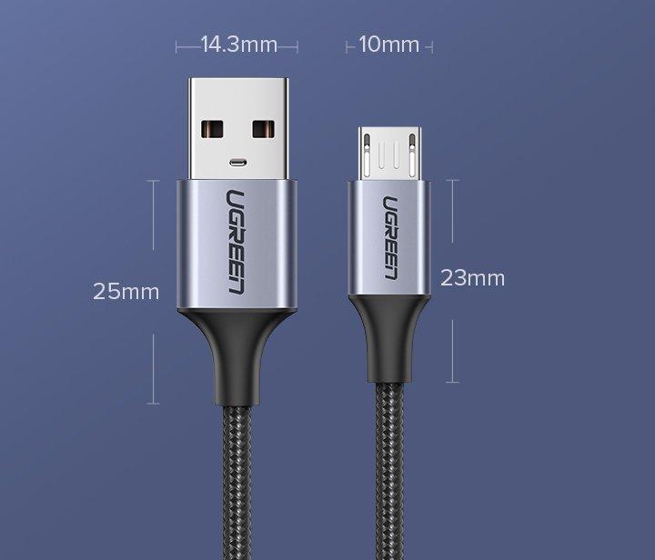 Actual product image Ugreen Micro USB to USB-A 2.0 Cable (1 m, USB 2.0)