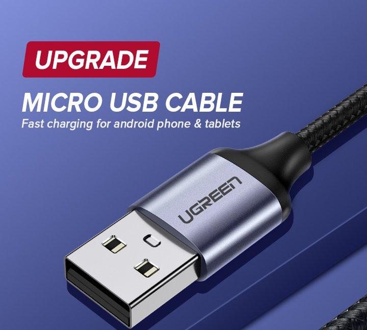 Actual product image Ugreen Micro USB to USB-A 2.0 Cable (1 m, USB 2.0)