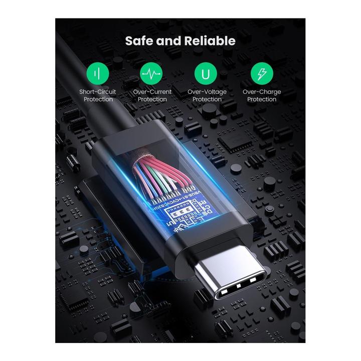 Actual product image Ugreen Thunderbolt 3 USB-C cable (40 Gbps, 100 Watt, 5A) (2 m, USB 3.2 Gen 1, 100 W)