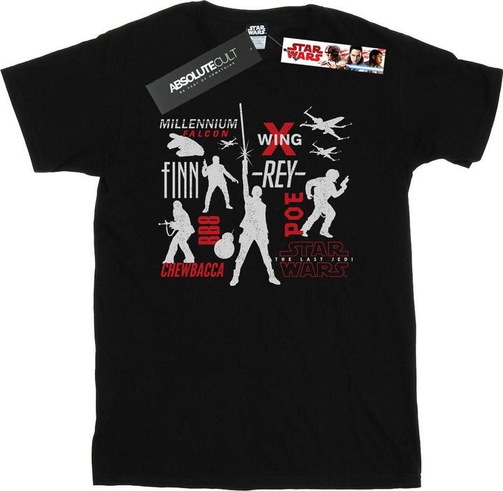 Immagine prodotto Star Wars The Last Jedi Rebellion Silhouettes Maglietta Uomo (L)