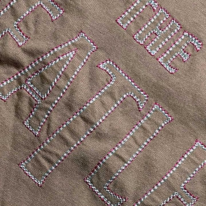 Actual product image Unisex Adult Drop T Logo Embroidered T-Shirt (L)