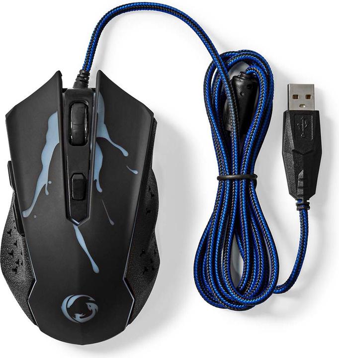 Image du produit Nedis Gaming Mouse | Filaire | 1200 / 1800 / 2400 / 3600 dpi | DPI réglable | Nombre de boutons : 6 (Filaire)