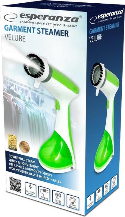 Actual product image Esperanza EHI008 Garment Steam Straightener Portable Steam Brush (1400 W, 20 g/min)