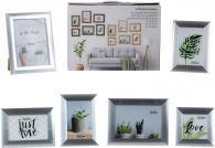Actual product image IKO Picture frame set silver: 2x 13 * 18cm, 3x 10 * 15 (10 x 15 cm, 10 x 10 cm, 13 x 18 cm)