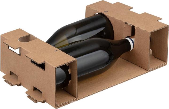 Actual product image Brieger wine shipping packaging, for 2 bottles, white, pack of 10. (10 x)